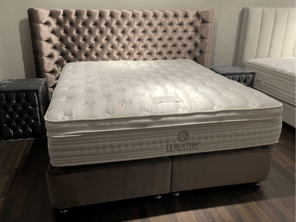 Boxspringbett „Highlander Rounded“ inkl. 7-Zonen Taschenfederkernmatratze