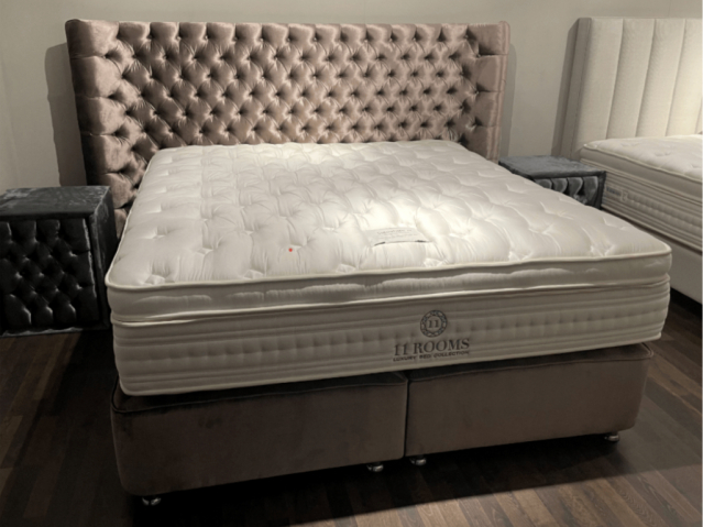 Boxspringbett „Highlander Rounded“ inkl. 7-Zonen Taschenfederkernmatratze